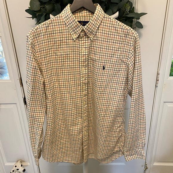Mens Ralph Lauren Grid Plaid Button Down LS L - Picture 1 of 6